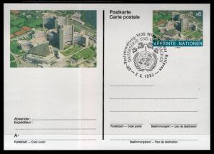 UN Vienna UX7 Postal Card U/A FDC VF