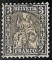 95017a - SWITZERLAND - STAMP -    Yvert #  34 -  fine  USED