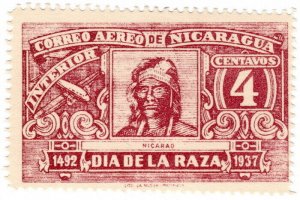 (I.B) Nicaragua Postal : Internal Air Mail 4c