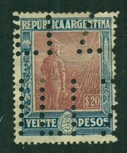 Argentina 1912 #204 U (Perfin) BIN = $5.50