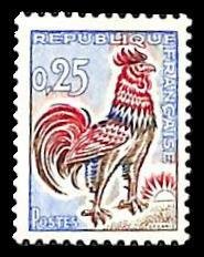 France 1962, Definitive 1v, fluorescent paper , MNH