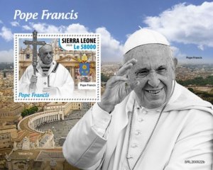 Sierra Leone - 2020 Pope Francis - Stamp Souvenir Sheet - SRL200522b