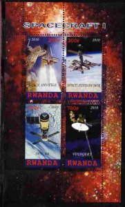RWANDA - 2010 -  Spacecraft #1 - Perf 4v Sheet - MNH - Private Issue