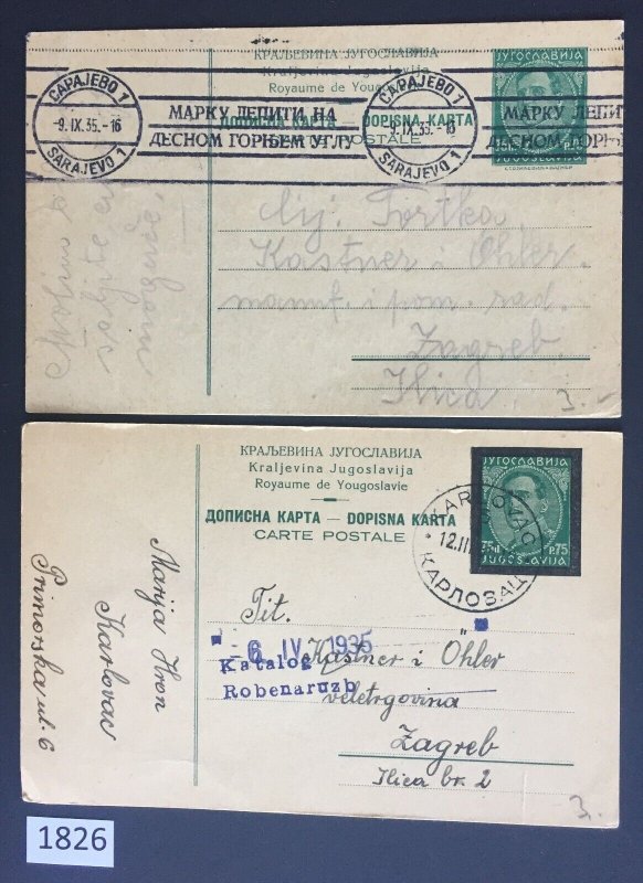 $1 World MNH Stamps (1826), Yugoslavia Kingdom covers, 1930s, see image