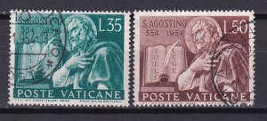 1954 - VATICAN - St. Augustine - Sc#187-188 - Used