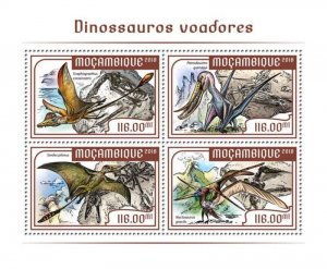 Mozambique - 2018 Flying Dinosaurs, Scaphognathus - 4 Stamp Sheet - MOZ18218a2