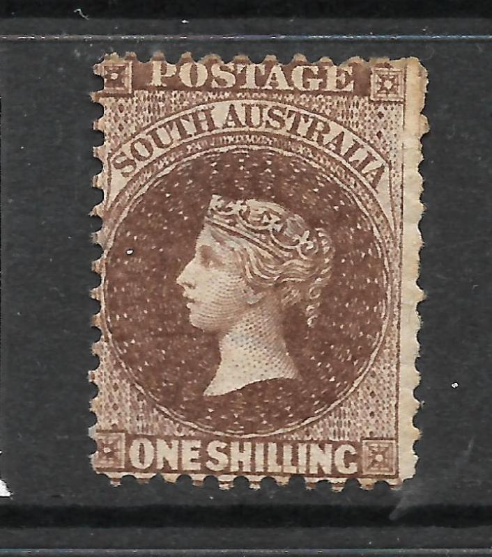 SOUTH AUSTRALIA 1868-79  1/-  LAKE BROWN      QV  MH    SG 80