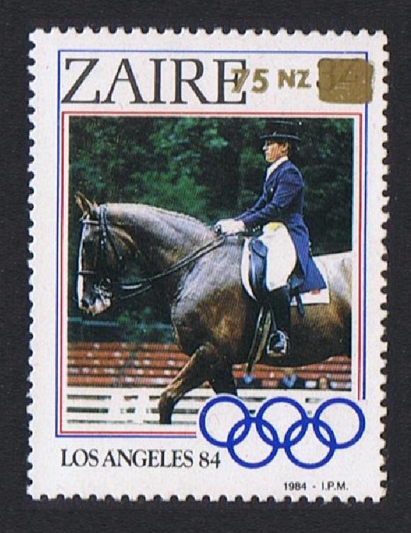 Zaire Equestrian 1v Overprint 75Nz SG#1437 SC#1428