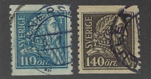 Sweden SC#195-196 Used VF SCV$15.00...nice bargain!!