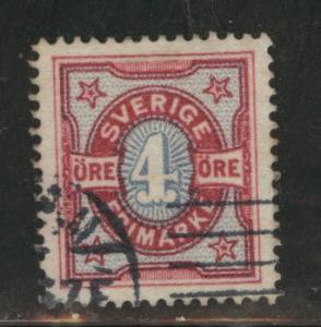 SWEDEN Scott 55 used 1892  stamp 