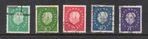 GERMANY    793-7 President Theodor Heiss Complete set