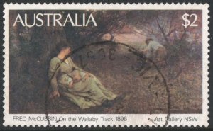 Australia SC#575 $2 On The Wallaby Track, Fred McCubbin (1981) Used