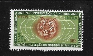 India 1969 Conservation of Nature Resources Tiger Sc 505 MNH A1860