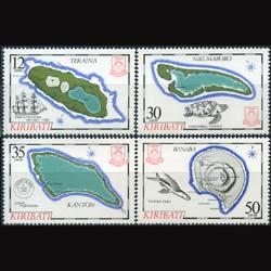 KIRIBATI 1984 - Scott# 436-9 Maps Set of 4 NH creases