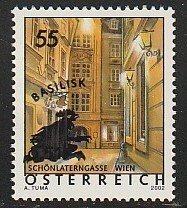 2004 Austria - Sc 1969 - MNH VF - 1 single - Schonlaterngasse surcharged