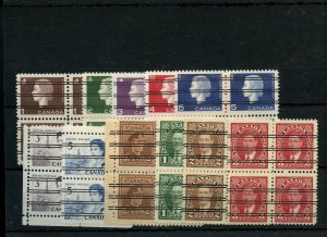 ?PRECANCEL LOT blocks of 4, used Canada