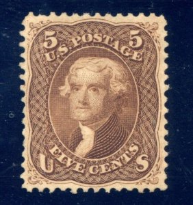 US SCOTT #76 MINT-VF-OG-PH GRADED 80 W/ PSAG PF CERTS (6/3/24 GP)