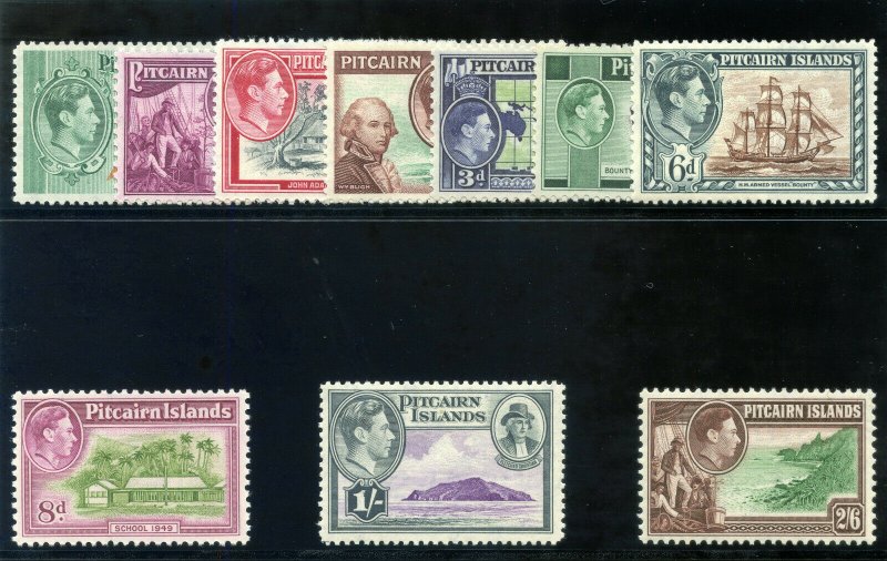 Pitcairn Islands 1940 KGVI set complete superb MNH. SG 1-8. Sc 1-8.