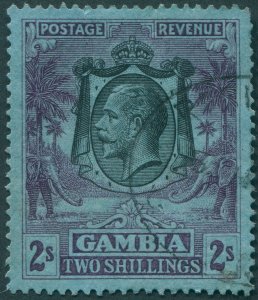 Gambia 1922 2s purple on blue SG136 used