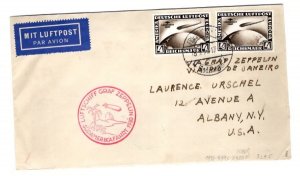 GERMAN ZEPPELIN SOUTH AMERICA #439X2 cat.2300M($1299.00) 18 MAY 30