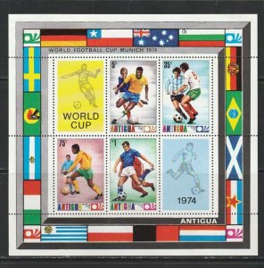 1974 Antigua - Sc 348a - MH VF - 1 SS - Soccer