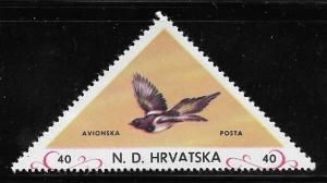 Croatia Cinderella: 40b 1951 Airmail issue, MH, VF