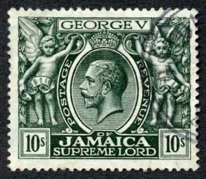 Jamaica SG89 10/- Wmk Mult Crown CA (the Top and Key Value) Cat 160 Pounds