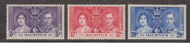 Mauritius Scott #208-209-210 Stamps - Mint NH Set