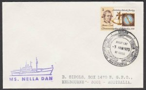 AUSTRALIA ANTARCTIC 1973 cover ex Davis Base - MS Nella Dan ship cachet.....L958