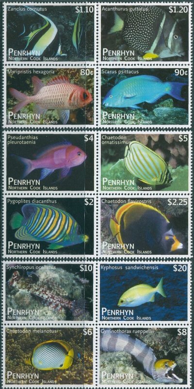 Cook Islands Penrhyn 2012 SG604-615 Fish set MNH