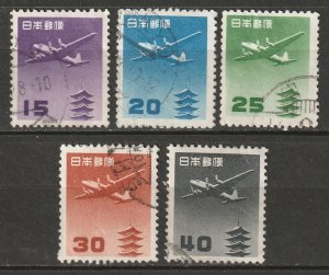 Japan 1952 Sc C25-9 air post set low values used