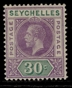 SEYCHELLES GV SG77, 30c violet & green, M MINT. Cat £16.