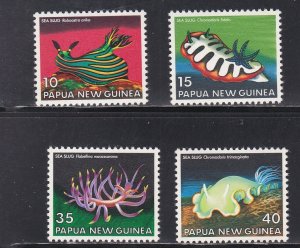 Papua New Guinea # 482-485, Sea Slugs, Mint NH, 1/2 Cat.