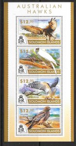 SOLOMON ISLANDS 2015 HAWKS(2) MNH