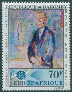 Dahomey 1967 SG294 70f Adenauer MNH