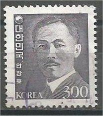 SOUTH KOREA, 1983, used 300w, Ahn Chang-ho, Scott 1265