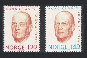 Norway King Olav's 70th Birthday 2v 1973 MNH SC#619-620 SG#702-703