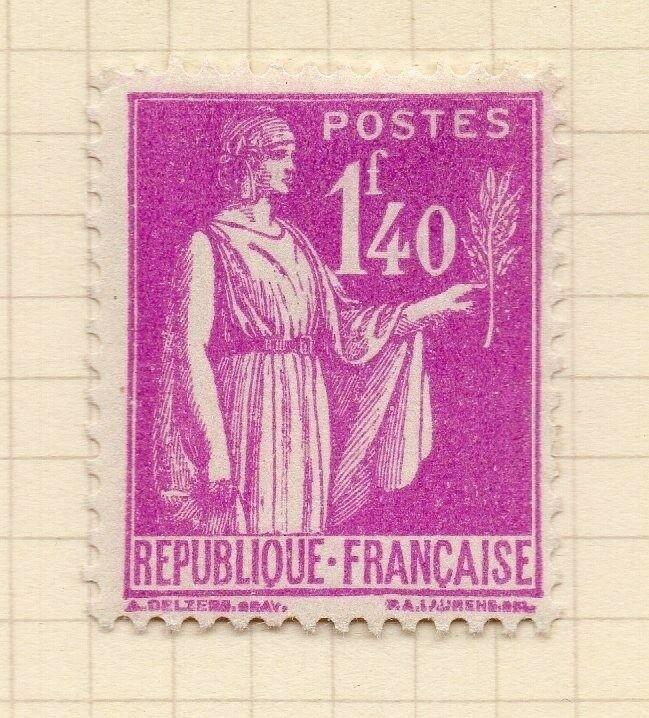 France 1930s Peace Definitive Issue Fine Mint Hinged 1.40F. 300220