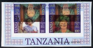 Tanzania 1985 Life & Times of HM Queen Mother m/sheet...