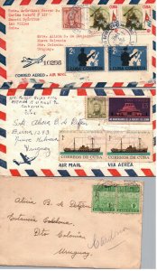 INTERESTING LOT OF 13 COVERS INCLUDED OFFICIAL MAIL  OLD CA 1950-60
