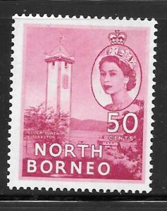 North Borneo 271: 50c Clock tower, Jesselton, MH, F-VF