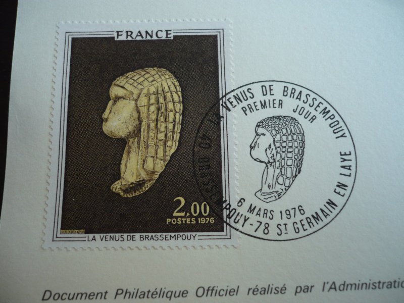 Stamps - France - Scott# 1465 - Used First Day Issue - History of the Stamp