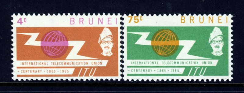 BRUNEI 1965 The Complete I.T.U. Centenary Set SG 132 & SG 133 MINT