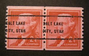 Precancel - Scott 1055 - Line Pair - UT - SALT LAKE CITY