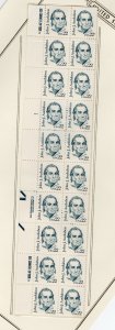 Scott# 1863 unused MNH Plate Block & ZIP & strip of 20 Perf 10.9 Small Block Tag