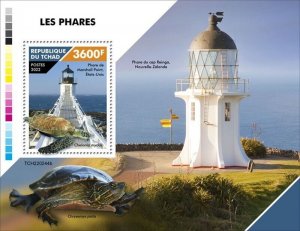 Chad - 2022 Lighthouses and Turtles - Stamp Souvenir Sheet - TCH220244b
