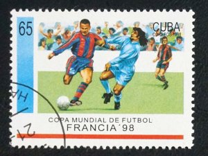 CUBA Sc# 3899  WORLD CUP OF SOCCER France football 65c  1998 used