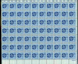 US Stamp - 1959 NATO - 70 Stamp Sheet MNH Scott #1127