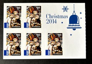 Australia: : 2014, Christmas (1st issue) International Post sheetlet  MNH