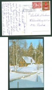 Denmark. Christmas Card 1978. Seal + 100 Ore. Frederikssund. House In The Forest